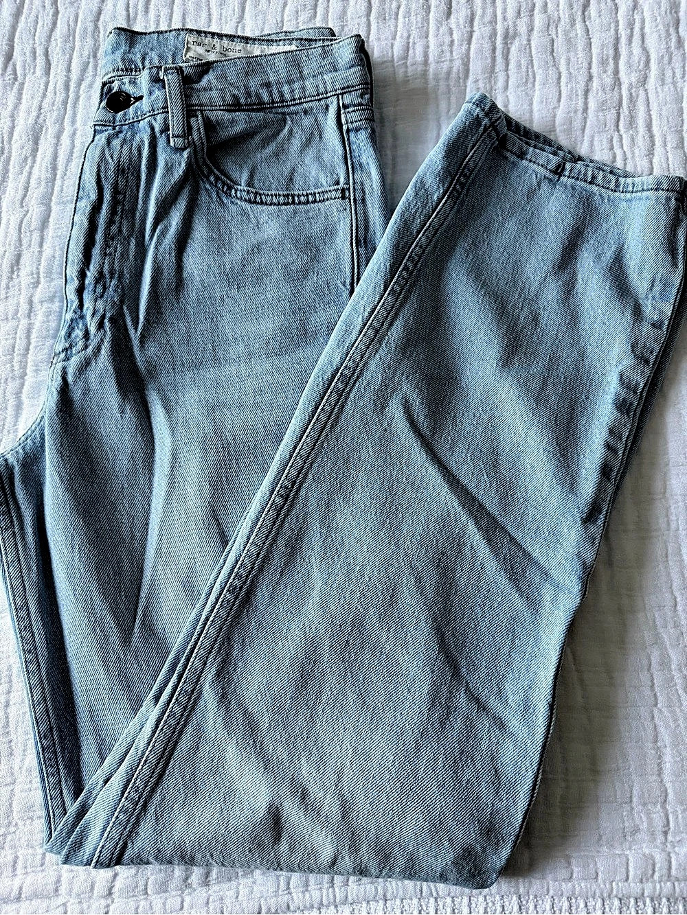 rag & bone Hattie Mid-Rise Full Length Women's Denim Straight Leg Jeans Waist 28